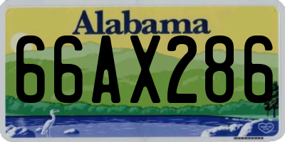 AL license plate 66AX286