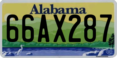 AL license plate 66AX287