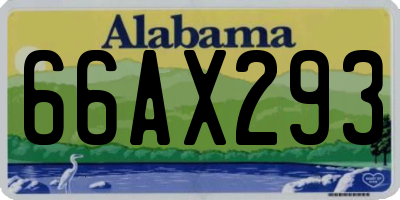 AL license plate 66AX293