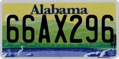 AL license plate 66AX296