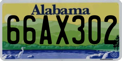 AL license plate 66AX302