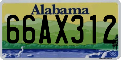 AL license plate 66AX312