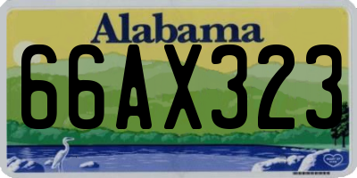 AL license plate 66AX323