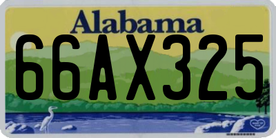 AL license plate 66AX325