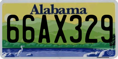 AL license plate 66AX329