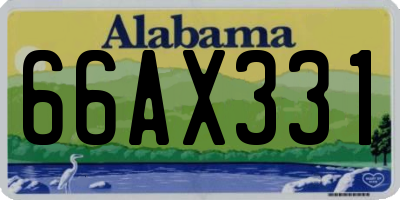 AL license plate 66AX331
