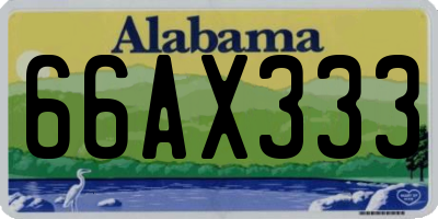 AL license plate 66AX333