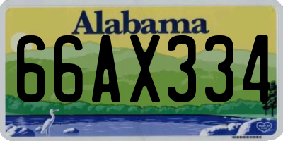 AL license plate 66AX334