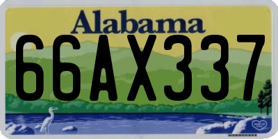 AL license plate 66AX337