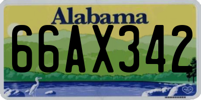 AL license plate 66AX342