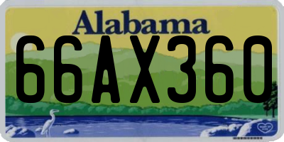 AL license plate 66AX360