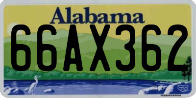 AL license plate 66AX362