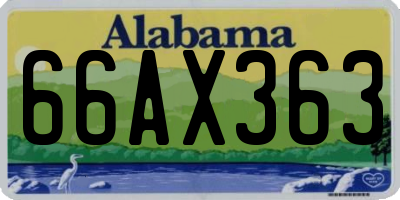 AL license plate 66AX363