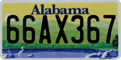AL license plate 66AX367