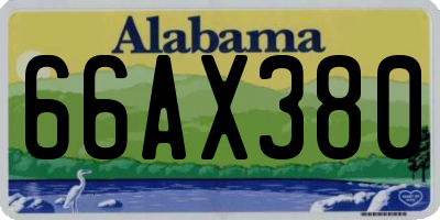 AL license plate 66AX380