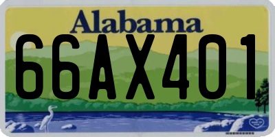 AL license plate 66AX401