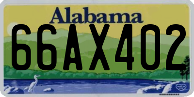AL license plate 66AX402