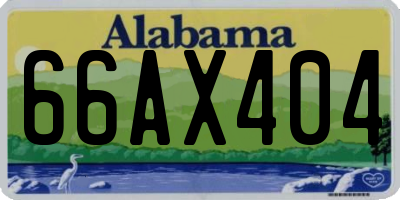 AL license plate 66AX404