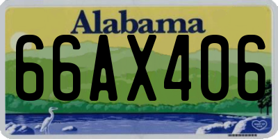 AL license plate 66AX406