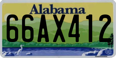 AL license plate 66AX412