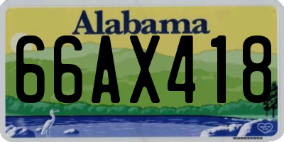 AL license plate 66AX418