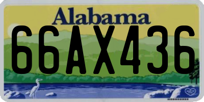 AL license plate 66AX436