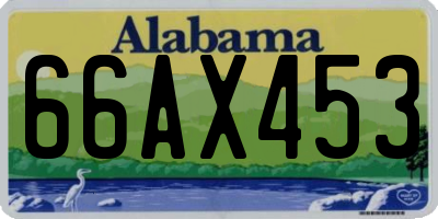 AL license plate 66AX453