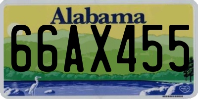 AL license plate 66AX455