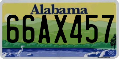 AL license plate 66AX457