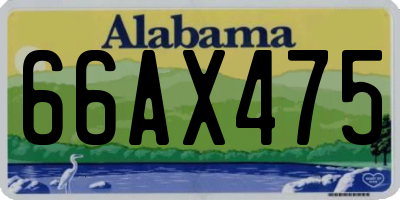 AL license plate 66AX475