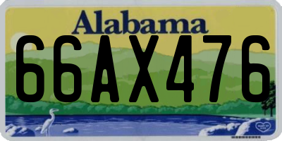 AL license plate 66AX476