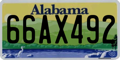 AL license plate 66AX492