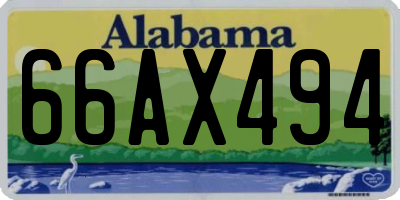 AL license plate 66AX494