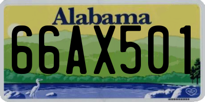 AL license plate 66AX501