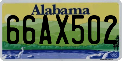 AL license plate 66AX502