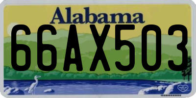 AL license plate 66AX503