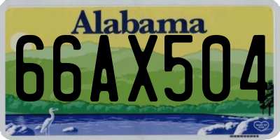 AL license plate 66AX504