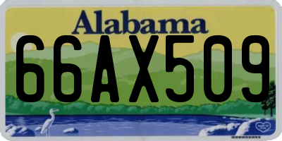 AL license plate 66AX509