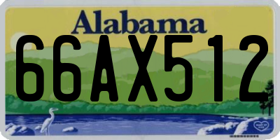 AL license plate 66AX512