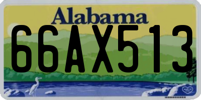 AL license plate 66AX513
