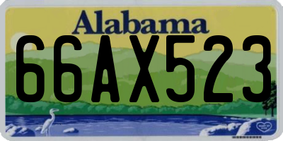 AL license plate 66AX523