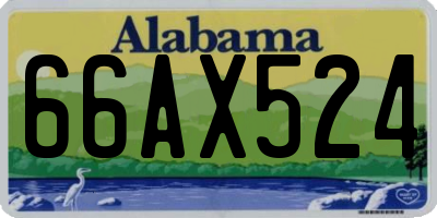 AL license plate 66AX524