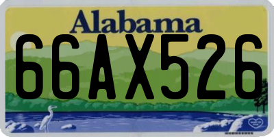 AL license plate 66AX526