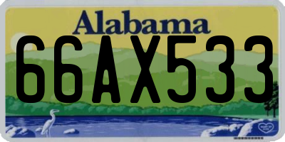 AL license plate 66AX533