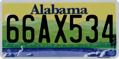 AL license plate 66AX534