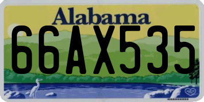 AL license plate 66AX535