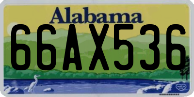 AL license plate 66AX536