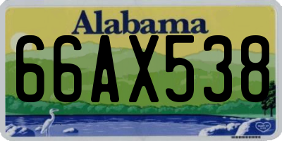 AL license plate 66AX538