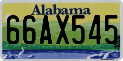 AL license plate 66AX545
