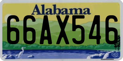 AL license plate 66AX546